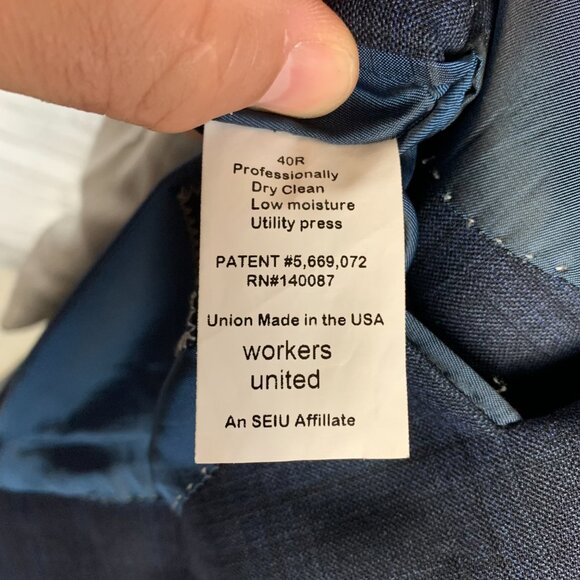 Hart Schaffner Marx Union Made Check Print 2 Button Blazer - Picture 10 of 16